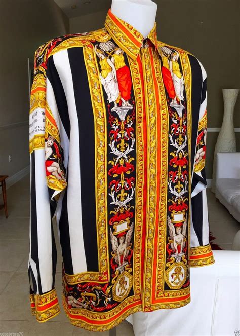 silk shirt mens versace replica|Versace collection men shirt sale.